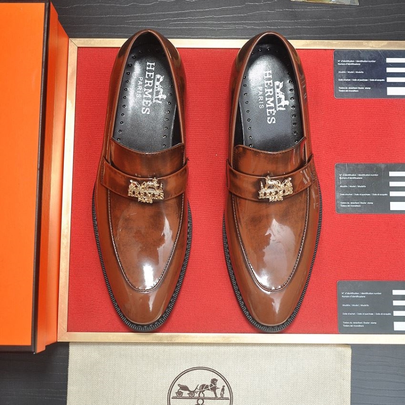 H**mes leather shoes